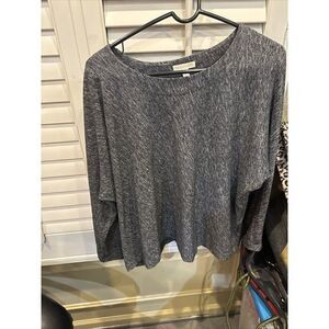 EILEEN FISHER Organic Cotton Knit‎ Sweater Charcoal Gray Long Sleeve XL